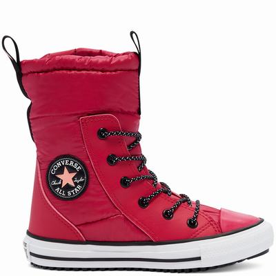 Converse Water Repellent Chuck Taylor All Star MC Boot - Lasten Saappaat - Pinkki/Valkoinen